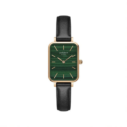 Women's Lillie in Pine Green- Modern Font Watch engraved with your message by WeddingCharmGifts