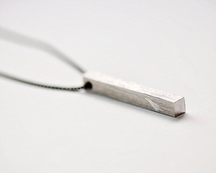 Brushed Bar Necklace- Modern Font Necklace engraved with your message by Wedding Charm Gifts