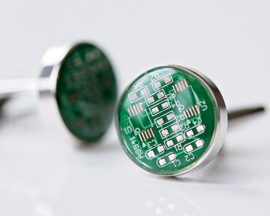 Real Circuit Board Cufflinks with Engraved Box Cufflinks engraved with your message by Wedding Charm Gifts